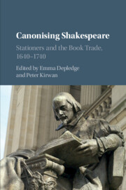 Couverture de l’ouvrage Canonising Shakespeare