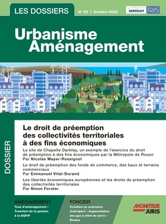 Couverture de l’ouvrage Les dossiers urbanisme amenagement - n  53 octobre 2022