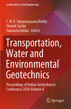 Couverture de l’ouvrage Transportation, Water and Environmental Geotechnics