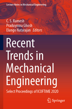 Couverture de l’ouvrage Recent Trends in Mechanical Engineering