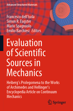 Couverture de l’ouvrage Evaluation of Scientific Sources in Mechanics