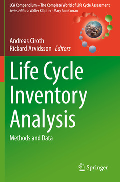 Couverture de l’ouvrage Life Cycle Inventory Analysis
