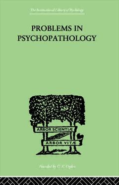 Couverture de l’ouvrage Problems in Psychopathology