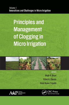 Couverture de l’ouvrage Principles and Management of Clogging in Micro Irrigation