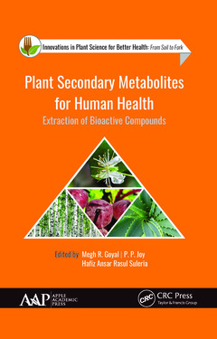 Couverture de l’ouvrage Plant Secondary Metabolites for Human Health