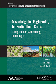 Couverture de l’ouvrage Micro Irrigation Engineering for Horticultural Crops