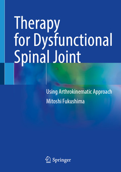Couverture de l’ouvrage Therapy for Dysfunctional Spinal Joint