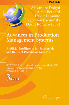 Couverture de l’ouvrage Advances in Production Management Systems. Artificial Intelligence for Sustainable and Resilient Production Systems