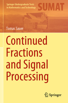 Couverture de l’ouvrage Continued Fractions and Signal Processing