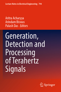 Couverture de l’ouvrage Generation, Detection and Processing of Terahertz Signals
