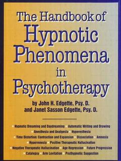 Couverture de l’ouvrage Handbook Of Hypnotic Phenomena In Psychotherapy