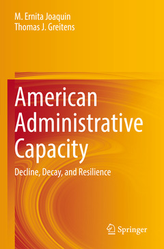 Couverture de l’ouvrage American Administrative Capacity