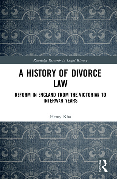Couverture de l’ouvrage A History of Divorce Law