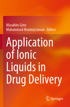 Couverture de l’ouvrage Application of Ionic Liquids in Drug Delivery