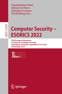 Couverture de l’ouvrage Computer Security - ESORICS 2022