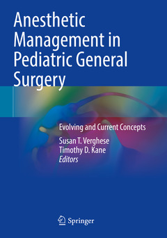 Couverture de l’ouvrage Anesthetic Management in Pediatric General Surgery