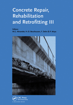 Couverture de l’ouvrage Concrete Repair, Rehabilitation and Retrofitting III