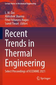 Couverture de l’ouvrage Recent Trends in Thermal Engineering