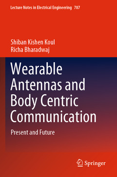 Couverture de l’ouvrage Wearable Antennas and Body Centric Communication