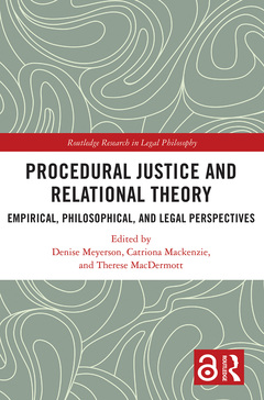Couverture de l’ouvrage Procedural Justice and Relational Theory