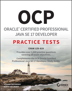 Couverture de l’ouvrage OCP Oracle Certified Professional Java SE 17 Developer Practice Tests