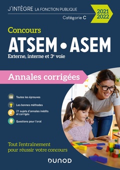 Couverture de l’ouvrage Concours ATSEM/ASEM - Annales corrigées - Concours 2021-2022