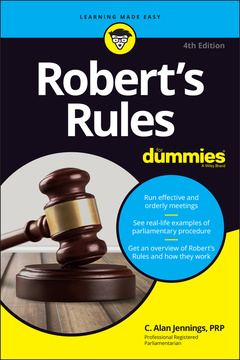 Couverture de l’ouvrage Robert's Rules For Dummies