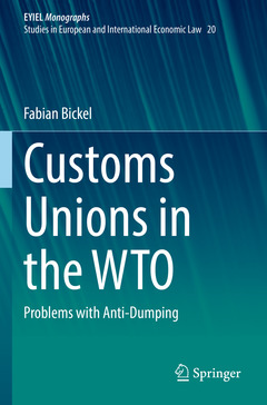 Cover of the book Customs Unions in the WTO