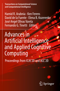 Couverture de l’ouvrage Advances in Artificial Intelligence and Applied Cognitive Computing
