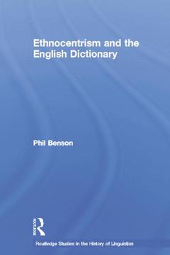 Couverture de l’ouvrage Ethnocentrism and the English Dictionary
