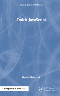 Couverture de l’ouvrage Quick JavaScript