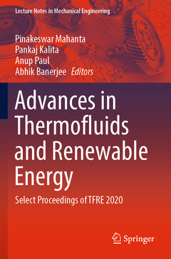 Couverture de l’ouvrage Advances in Thermofluids and Renewable Energy 