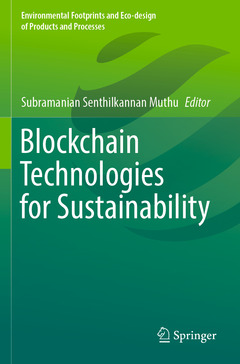 Cover of the book Blockchain Technologies for Sustainability