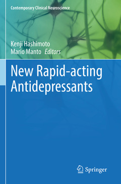 Couverture de l’ouvrage New Rapid-acting Antidepressants