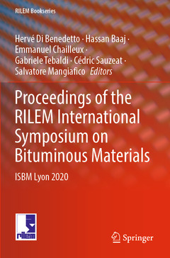 Couverture de l’ouvrage Proceedings of the RILEM International Symposium on Bituminous Materials