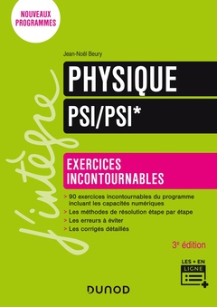 Couverture de l’ouvrage Physique Exercices incontournables PSI/PSI* - 3e éd.