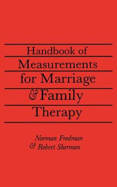 Couverture de l’ouvrage Handbook Of Measurements For Marriage And Family Therapy