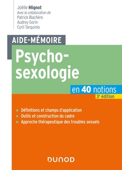 Couverture de l’ouvrage Aide-mémoire - Psychosexologie - 3e éd.