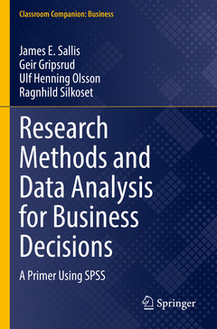 Couverture de l’ouvrage Research Methods and Data Analysis for Business Decisions