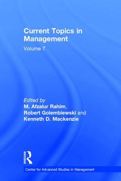Couverture de l’ouvrage Current Topics in Management