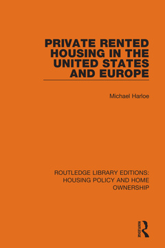 Couverture de l’ouvrage Private Rented Housing in the United States and Europe
