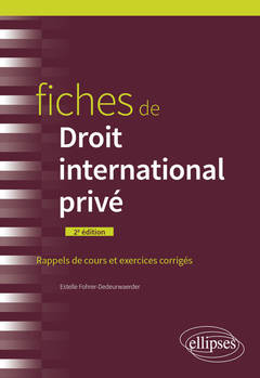 Cover of the book Fiches de droit international privé