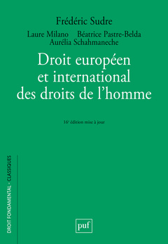 Couverture de l’ouvrage Droit européen et international des droits de l'homme