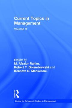 Cover of the book Current Topics in Management
