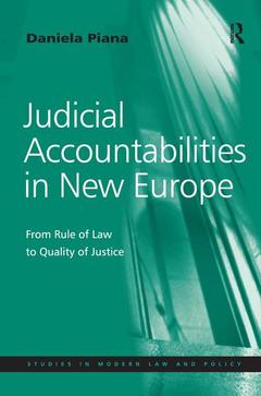 Couverture de l’ouvrage Judicial Accountabilities in New Europe