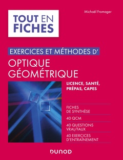 Couverture de l’ouvrage Exercices et méthodes d'optique géométrique