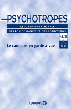 Cover of the book Psychotropes 2022/1 - Le cannabis en garde à vue