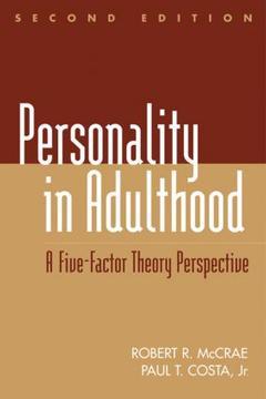 Couverture de l’ouvrage Personality in Adulthood, Second Edition