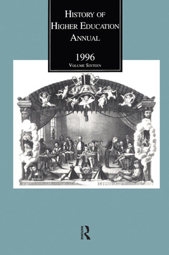 Couverture de l’ouvrage History of Higher Education Annual: 1996