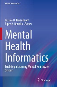 Couverture de l’ouvrage Mental Health Informatics